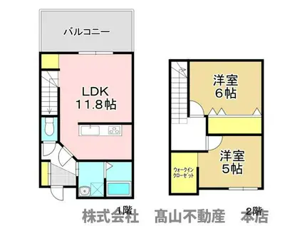 ハウオリ(2LDK/1階)の間取り写真