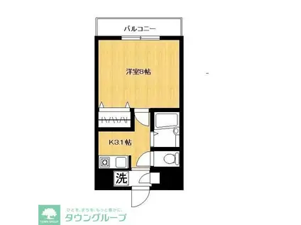 エトワール日吉(1K/4階)の間取り写真