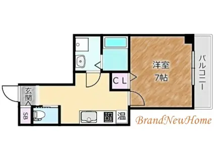 TKアンバーコート堺東(1K/3階)の間取り写真