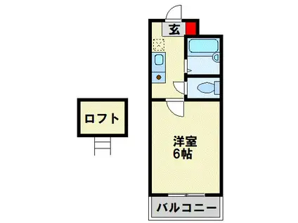 KAHANAカハナ(1K/3階)の間取り写真