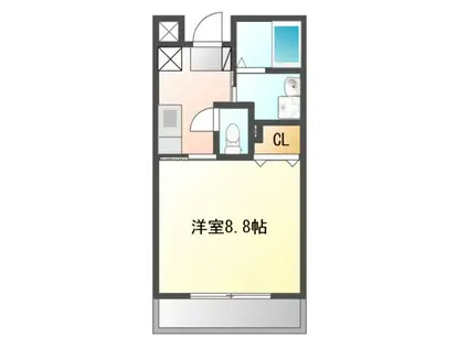 テラウエスト元町 ホームメイト吹田店管理物件(1K/5階)の間取り写真