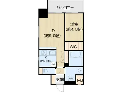 ボヌール小石川α(1LDK/4階)の間取り写真