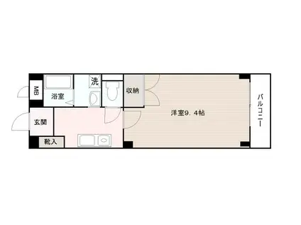 CRAYON TERRACE(1K/3階)の間取り写真