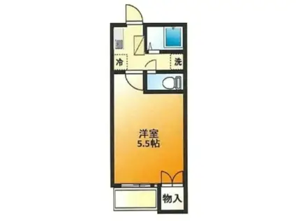 パインヴィラIII(1K/1階)の間取り写真