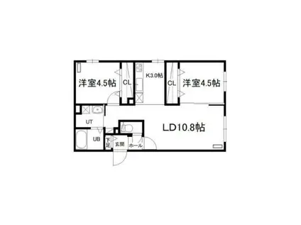 メゾン・イル・ノード平岸(2LDK/2階)の間取り写真