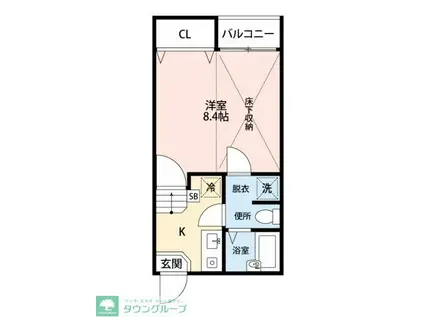 コンフォートベネフィス周船寺(1K/1階)の間取り写真