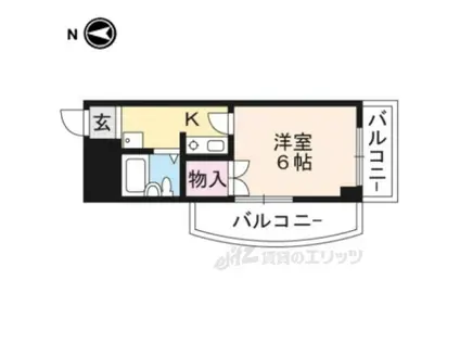 メゾングランドール(1K/4階)の間取り写真