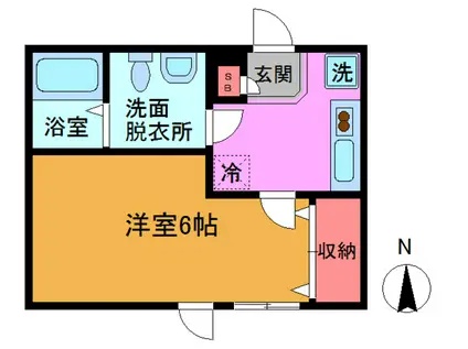 LILY 東中山(1K/2階)の間取り写真