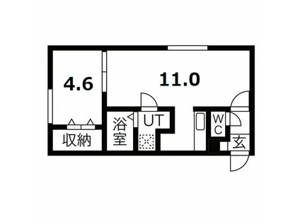 ユーゴズS5(1LDK/2階)の間取り写真
