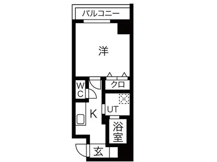 ヴィガラス新橋(1K/7階)の間取り写真