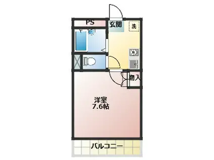 メゾン・マ・シャンブル(1K/2階)の間取り写真