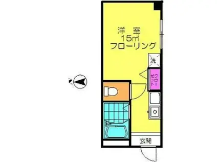 シャインロード所沢(ワンルーム/3階)の間取り写真