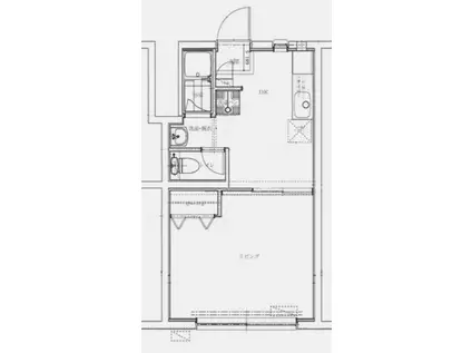 河野ハイムNO1(1DK/1階)の間取り写真