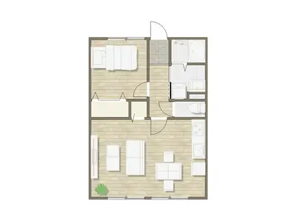 シティハイムジュエリー(1LDK/2階)の間取り写真