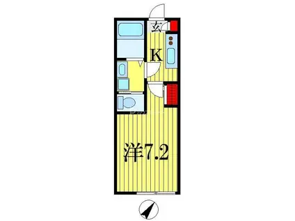 LIEN(1K/3階)の間取り写真
