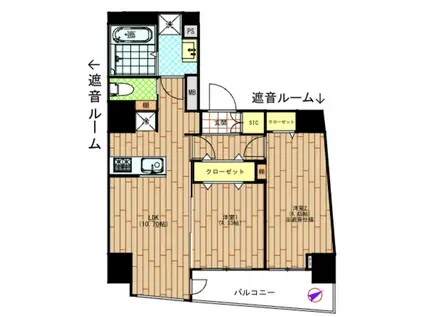アリーチェ赤羽岩淵(2LDK/7階)の間取り写真