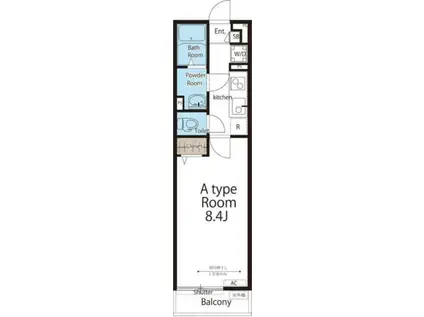 リブリ・武蔵野(1K/2階)の間取り写真