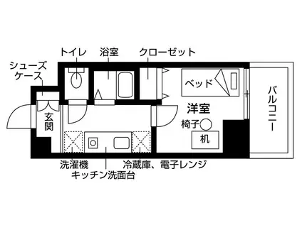 STARSHIP南茨木I(1K/7階)の間取り写真