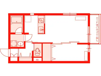 レミオ五番館(1LDK/3階)の間取り写真