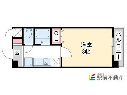 リーブラ都府楼弐番館(1K/3階)の間取り写真