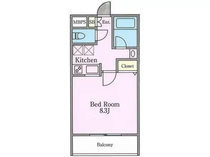 クロスアイヴィ(1K/3階)の間取り写真