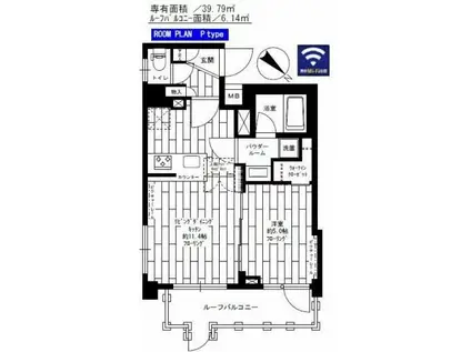 ステージグランデ千歳烏山アジールコート(1LDK/5階)の間取り写真