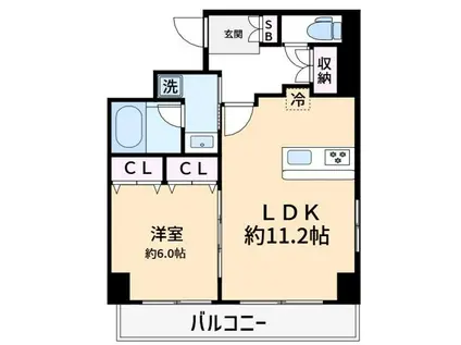 VALORE NOGATA(1LDK/3階)の間取り写真