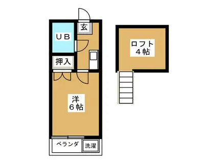 メゾン芝山(1K/1階)の間取り写真