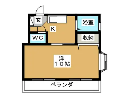 三信マンション(1K/8階)の間取り写真