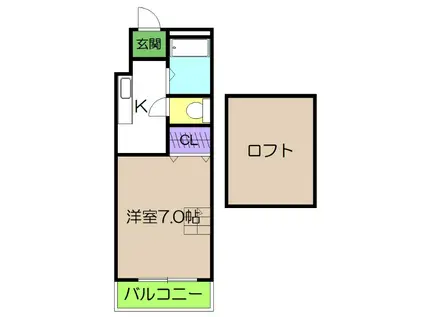 ラ・メール知寄I(1K/4階)の間取り写真