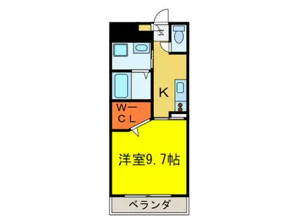 SIMPLE-ADVANTAGE(1K/3階)の間取り写真