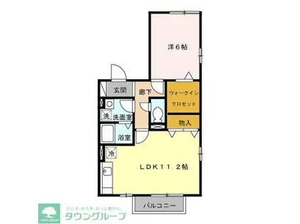 ラークヒルズII(1LDK/2階)の間取り写真