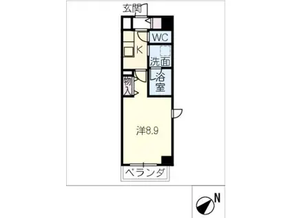 MELIV土橋(1K/5階)の間取り写真