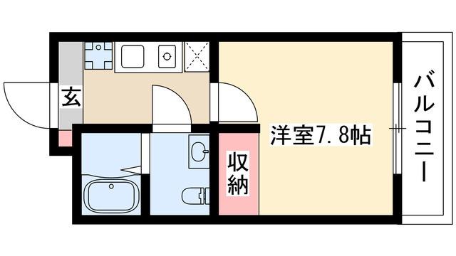 リバパレス鶴舞(1K/4階)の間取り写真