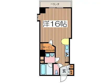 プログレンス横須賀本町(ワンルーム/3階)の間取り写真