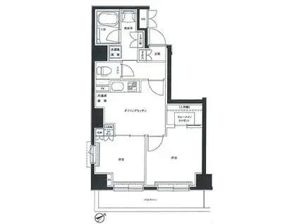 ルーブル目黒不動前(2DK/3階)の間取り写真