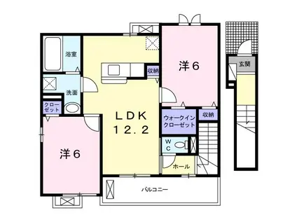 ステラ ガーデン(2LDK/2階)の間取り写真