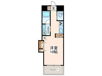 エストゥディオ・デルディア(ワンルーム/6階)の間取り写真