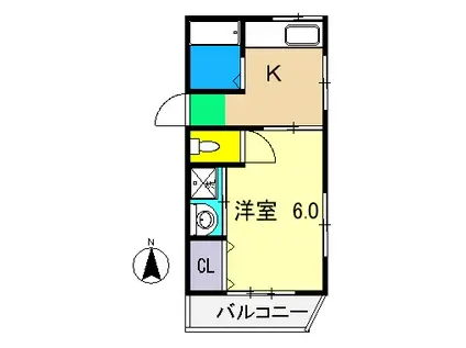 渡辺ビル(1K/3階)の間取り写真