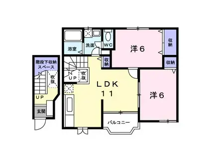 グレイスIV(2LDK/2階)の間取り写真