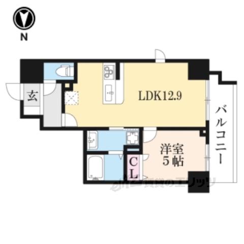 PADMA烏丸御池(1LDK/5階)の間取り写真