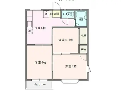 エレガントハイツA(3DK/1階)の間取り写真