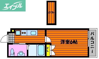 BLUE.RESIDENCE浜(1K/3階)の間取り写真