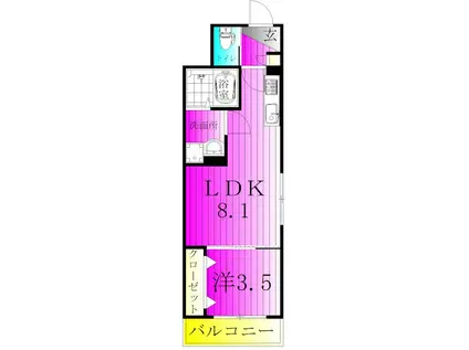 DK新松戸II(1LDK/1階)の間取り写真