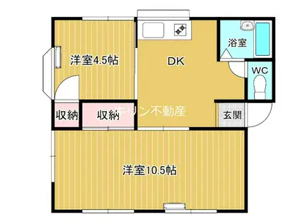 メレイユハイツA(2DK/1階)の間取り写真