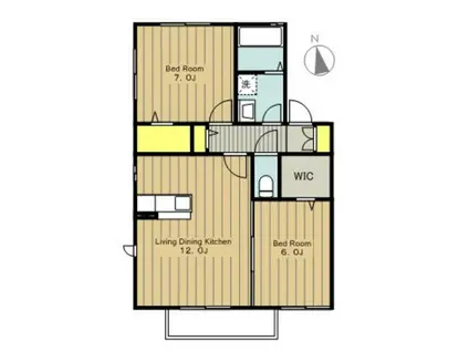 DALTON(2LDK/1階)の間取り写真