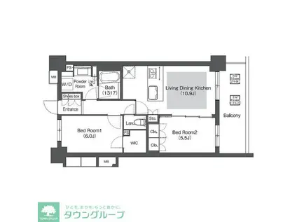 コンフォリア成増グリーンサイド(2LDK/3階)の間取り写真