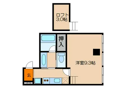 M&MS APARTMENT(1K/2階)の間取り写真
