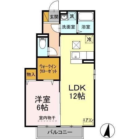 フォレストヒルズ(1LDK/1階)の間取り写真