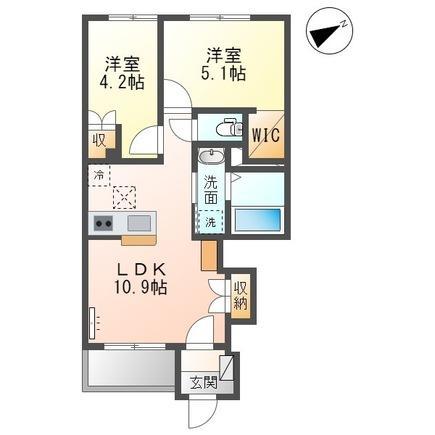 サンクチュアリ(2LDK/1階)の間取り写真